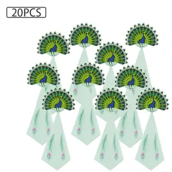 

20pcs/set Wedding Peacock Chocolate Paper Candy Box Wedding Favors Birthday Party Decorations