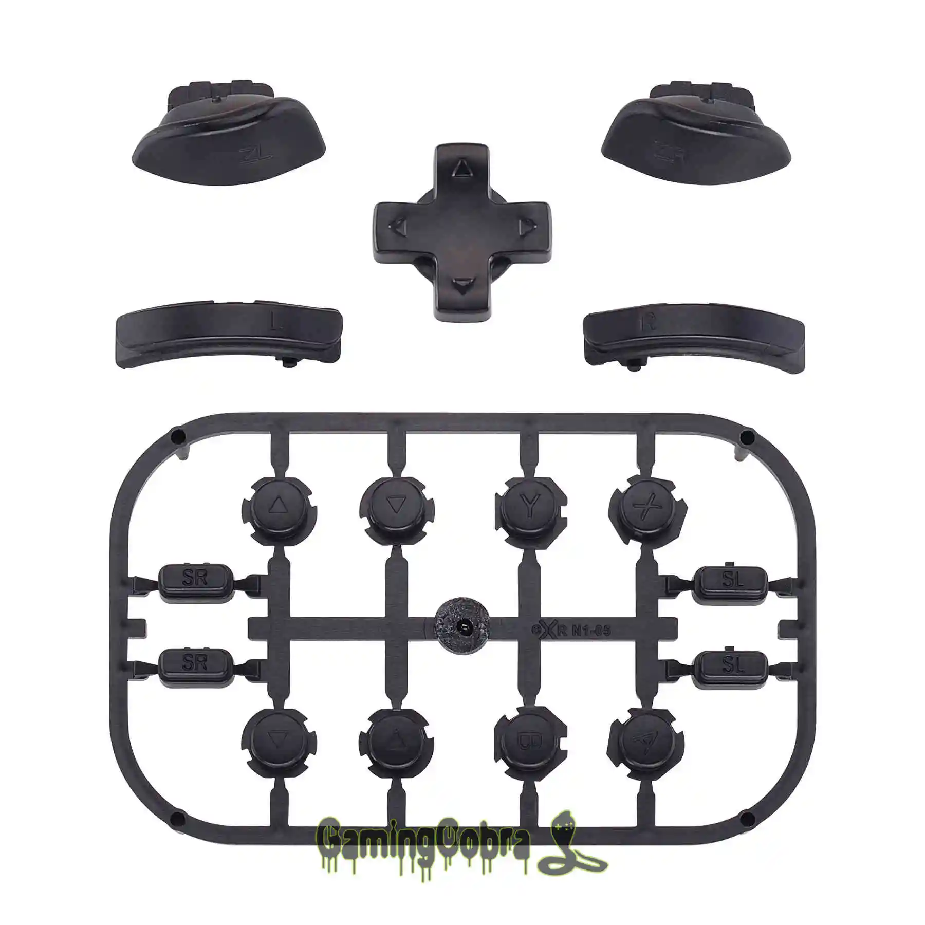 Пользовательские Замена D-pad ABXY ключи SR SL L R ZR ZL триггер полный набор кнопок ж/инструменты для nintendo Switch Joy-Con - Цвет: Black