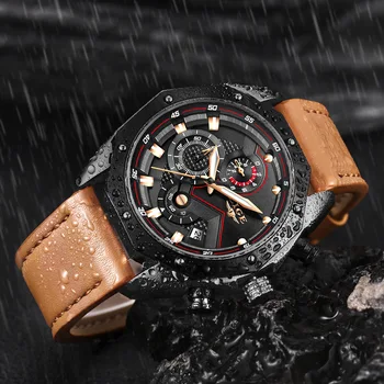 

Genuine leather band men Quartz watch 0918-40