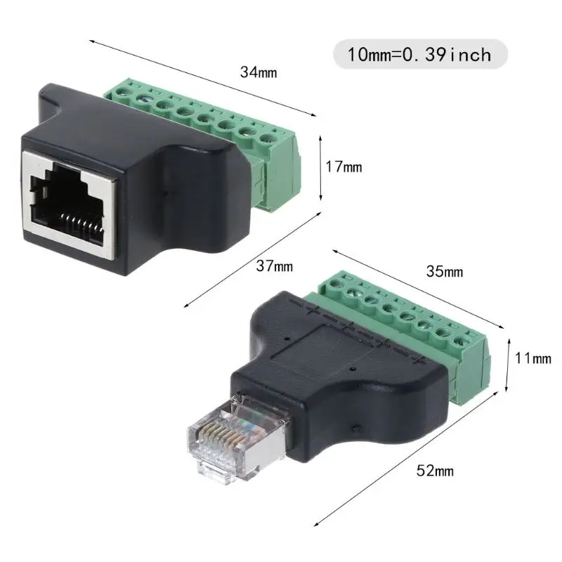 RJ45 сетевой кабель модульный разъем CAT6 8P8C Ethernet разъем конец