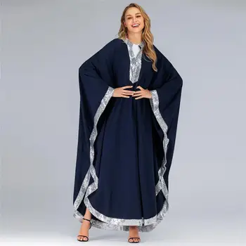 

Free size Muslim women outwear loose cardigan abayas （length 143cm）