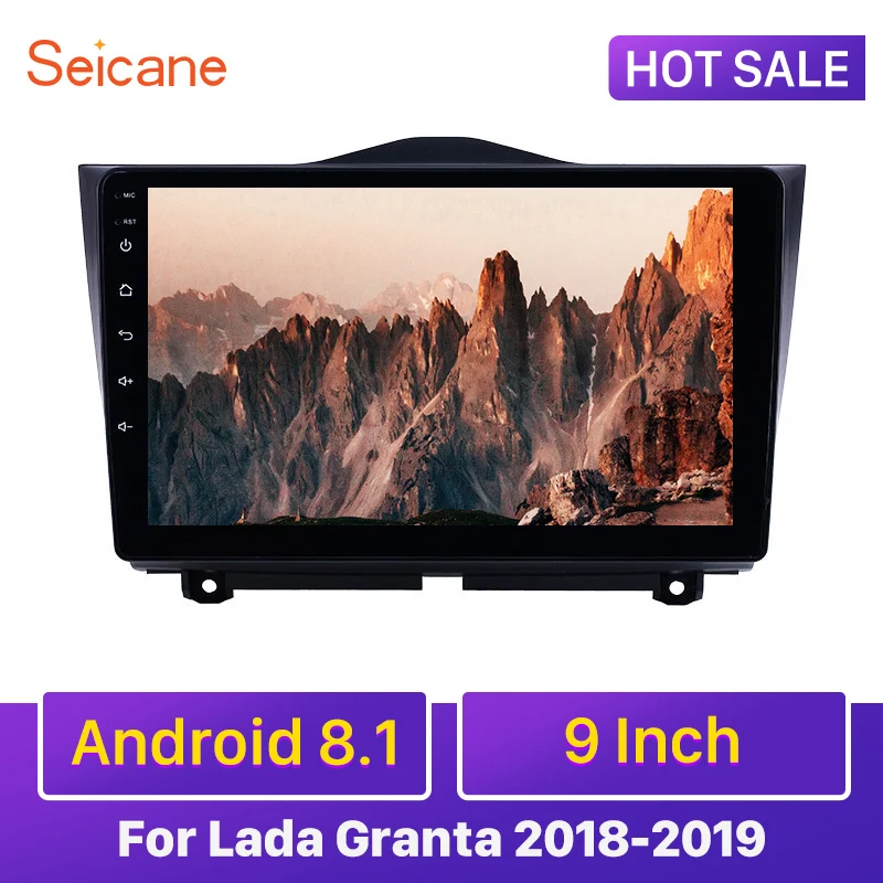 Автомагнитола Seicane с сенсорным экраном HD 9 дюймов GPS для Lada Granta 2018 2019 Android 8 1 Bluetooth