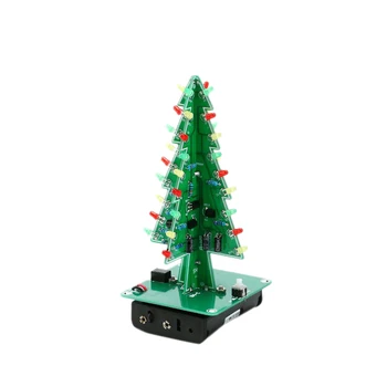 

DIY LED Christmas Tree Three Color Flashing Light Red/Green/Yellow DIY Kit for Fun Gift