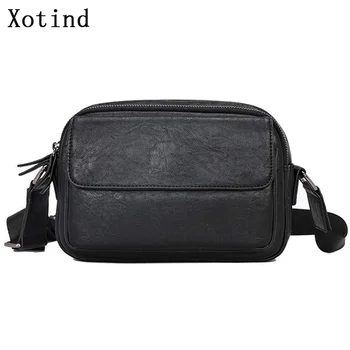 

Brand Men Shoulder Bags Fashion PU Leather Messenger Bag High Quality Men's Bag Leisure Handbag New Black Simple Crossbody Bags
