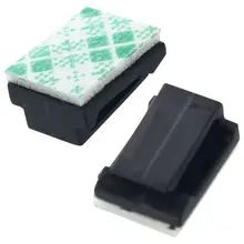 100 Pcs Black Plastic Wire Tie Rectangle Cable Mount Clip Clamp Self-adhesive