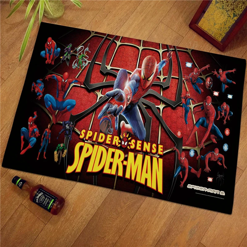 Disney Spiderman tapis de sol pour enfants | Tapis de cuisine, pour salle de bain, imprimé, pour salle de séjour, 60x40cm
