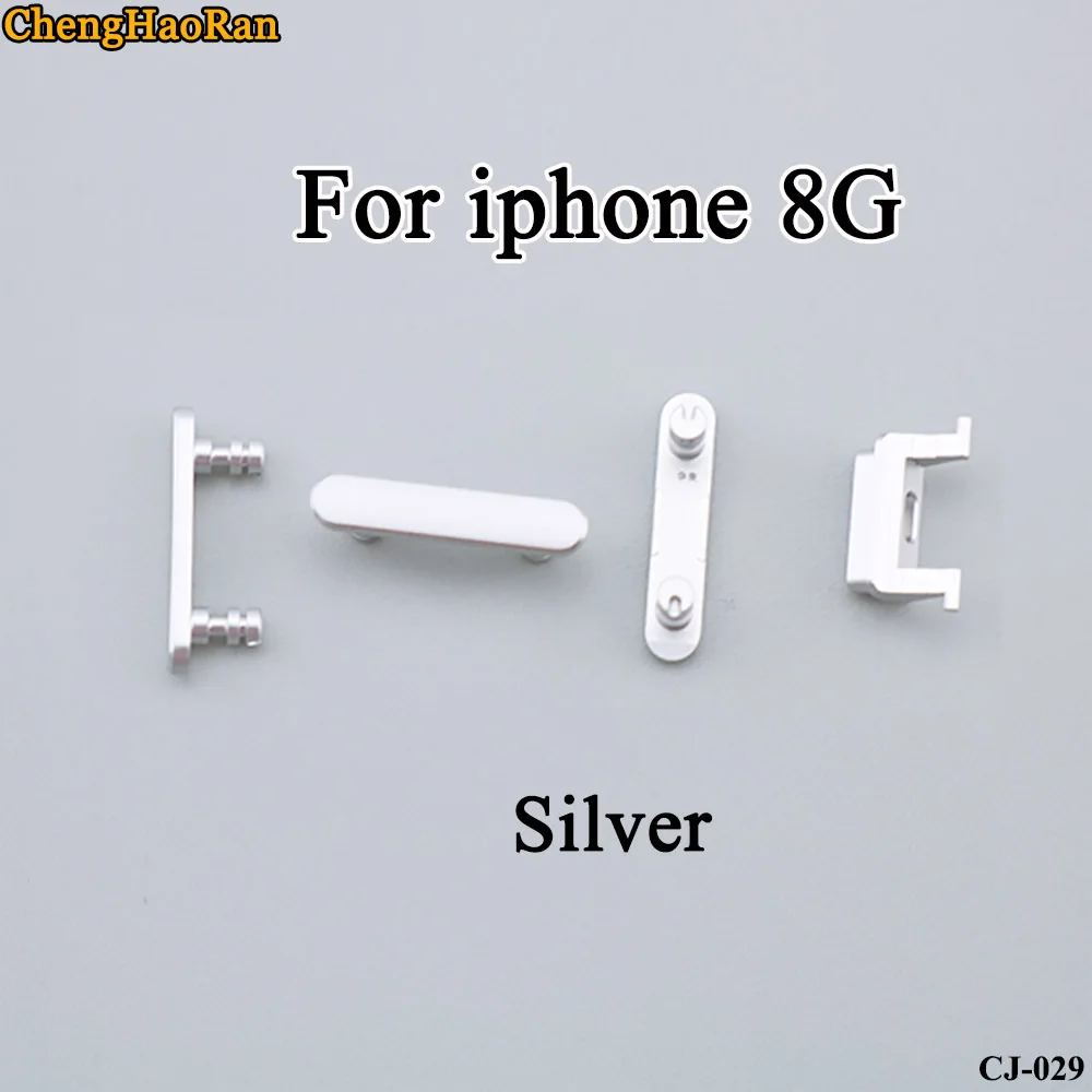 ChengHaoRan 1 комплект для iPhone 8G 8Plus 8P Выходная Мощность Кнопка громкость, выключение звука Кнопка ключ боковые кнопки полный комплект Ремонт Запчасти Замена