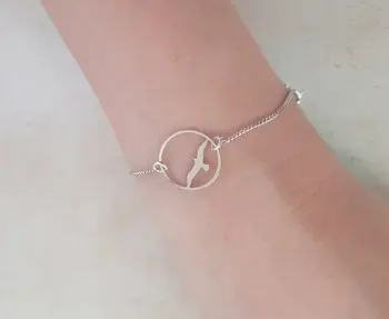 

10pcs Hollow Circle Flying Bird Charm Bracelet Fashion Eagles Cranes Hand Jewelry