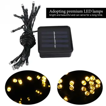 

2M LED Solar String Lights Warm White Garden Solar Fair Lights Christmas Outdoor LED String Lamp Home Party Decoration