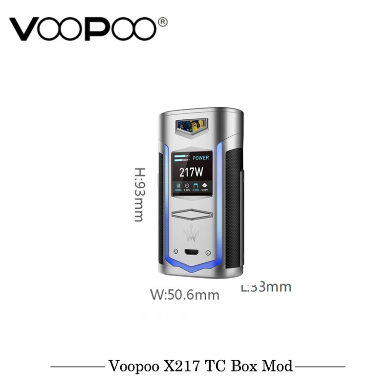 Оригинальный VOOPOO X217 TC Box Mod электронные сигареты 217W вейп Ген. Вентилятор чип на