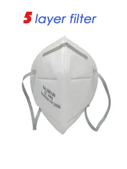 

50pcs KN95 dustproof and anti-fog 5-layer breathable mask with 95% filtered particles KN95 Masks