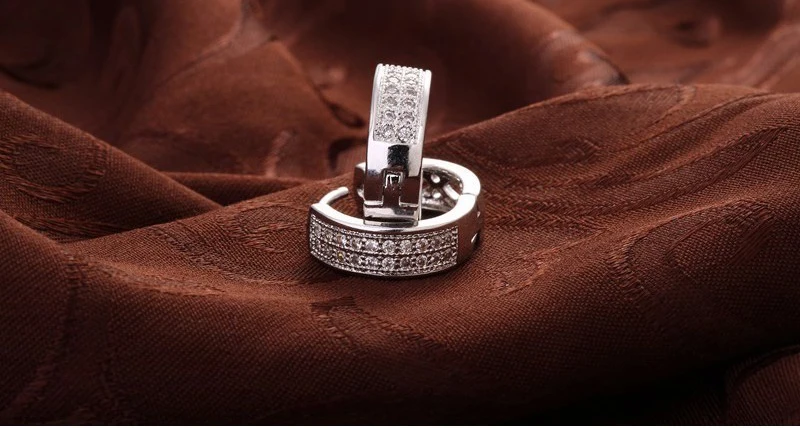 Новое поступление, серьги-кольца из чистого 925 пробы серебра, инкрустация австрийским кристаллом, лучшее ювелирное изделие, отличный подарок на день рождения для девочек