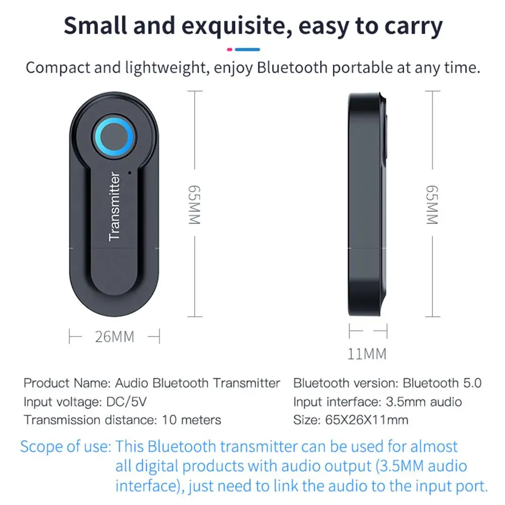 USB Bluetooth передатчик беспроводной аудио адаптер 5,0 ТВ компьютер Bluetooth передатчик Мини и портативный высокое качество