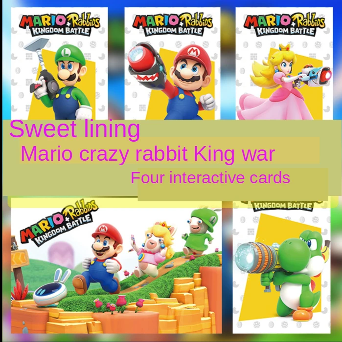 Карта связи NS Switch Mario Crazy Rabbit Kingdom Battle Amiibo NFC-карта 4 шт. | Безопасность и защита
