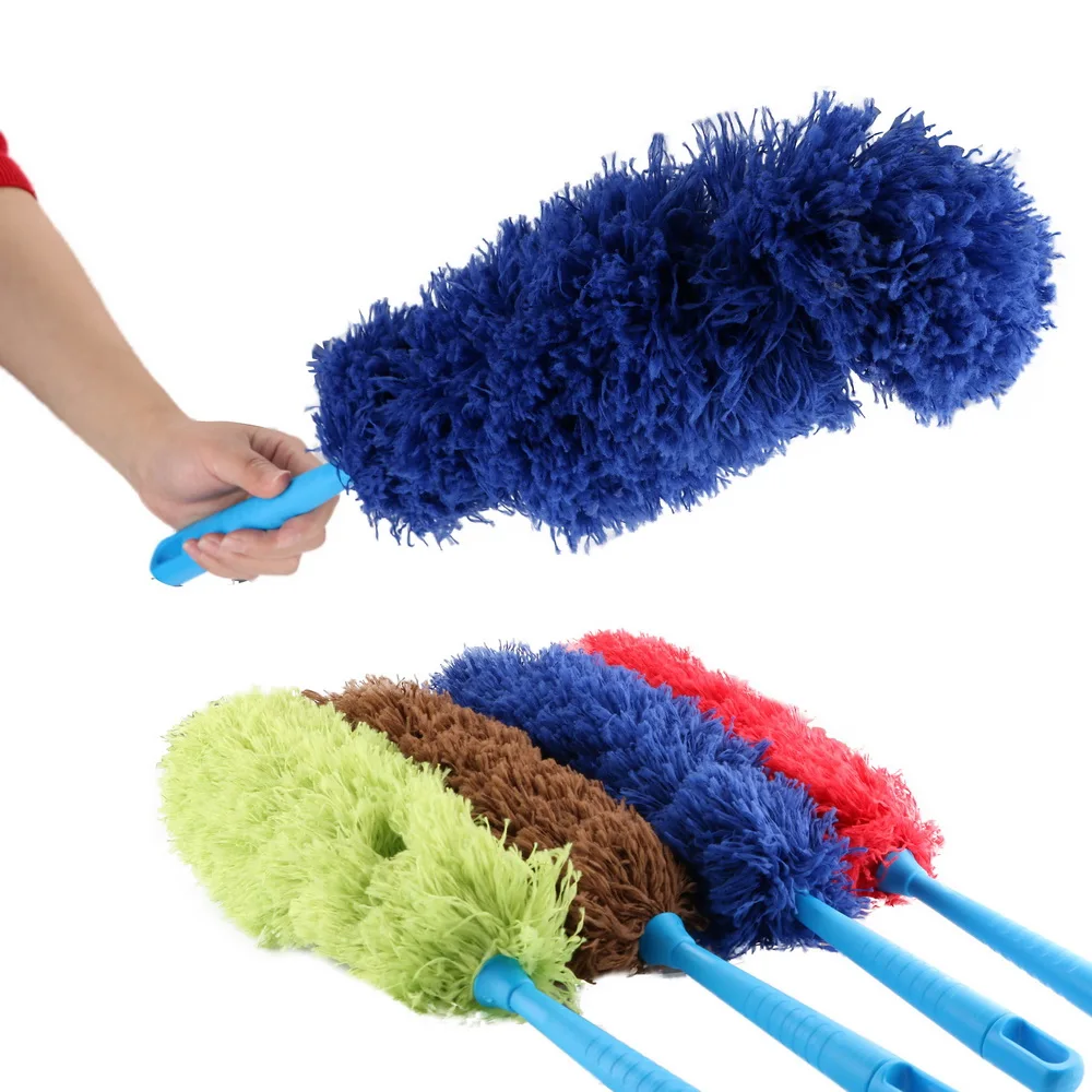 4 Colors Soft Microfiber Feather Duster Household Cleaning Tools for Home Furniture Car Clean Long Handle Dust Cleaner Brush