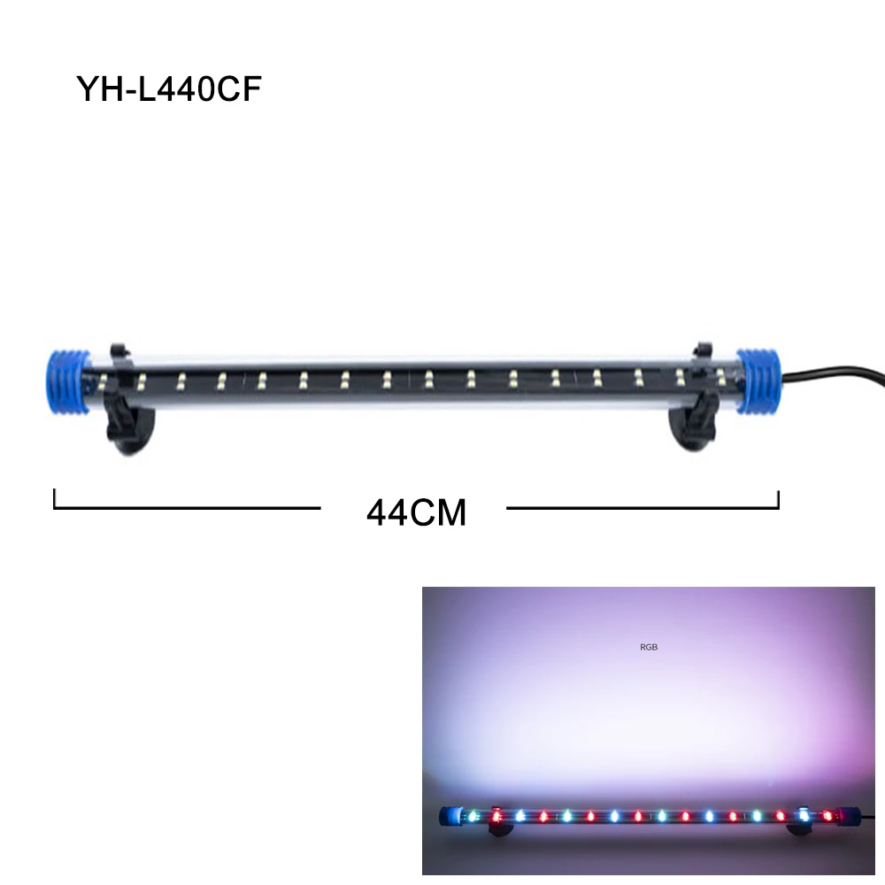 24-54 см аквариумная лампа погружной светильник для аквариума Водонепроницаемая подводная светодиодная подсветка аквариумное освещение - Цвет: YH-L440CF