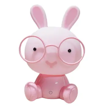 

Kids Table Light Lovely Glasses Rabbit Plug in USB Tap Sensor Switch for Home U90A