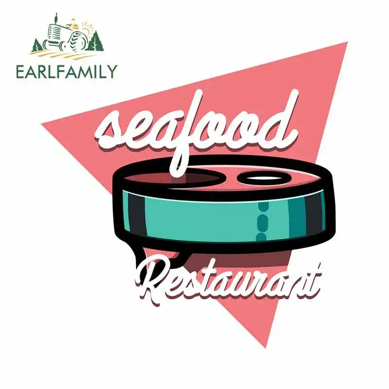 EARLFAMILY 13 см x для цветной винтажной эмблемы ресторана морепродуктов векторное