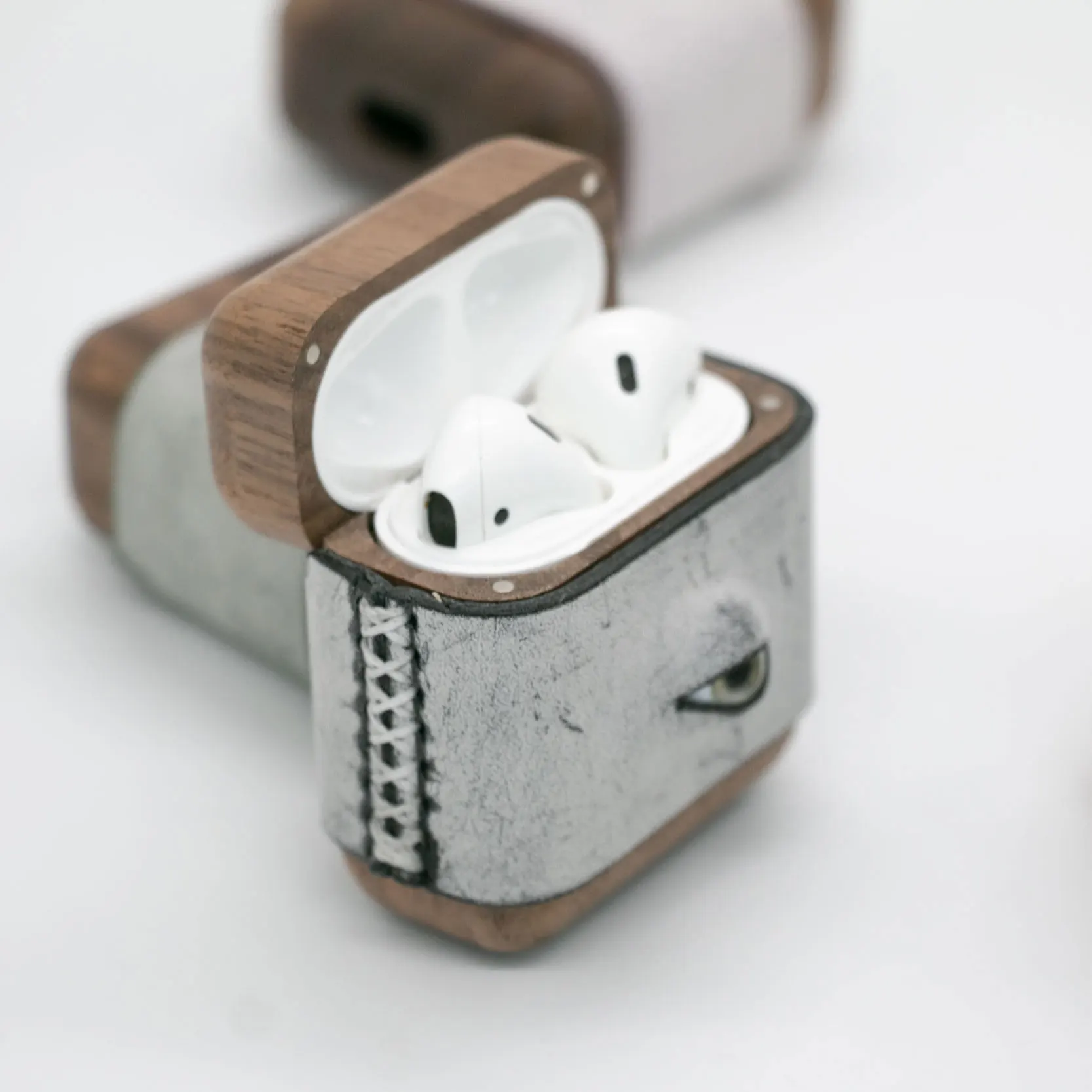 Airpods Pro Case para Meninas Apple Fone de Ouvido Acessórios Anti-queda Airpods de Madeira Couro Real Pro Casekeychain Mão Novo 2023 - Image 4