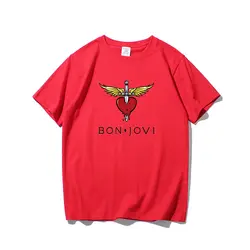 Bon jovi Красная футболка Женская harajuku футболка Винтажная футболка футболки для друзей уличная Эстетическая Футболка женская мультяшная