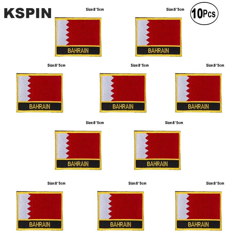 BahrainFlagEmbroideryPatchesIrononSawonTransferpatchesSewingApplicationsforClothes