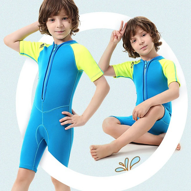 

Sbart's 2MM Wetsuit Kid Jellyfish Sun Block Surf Thickened One-piece Warm Up Thickened Children's Swimsuit