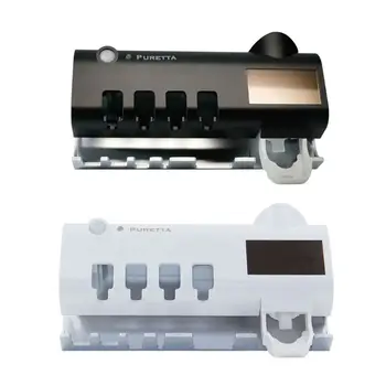 

2 In 1 UV Sterilizer Disinfectant Toothbrush Holder Automatic Toothpaste Squeezers Dispenser Home Bathroom Set