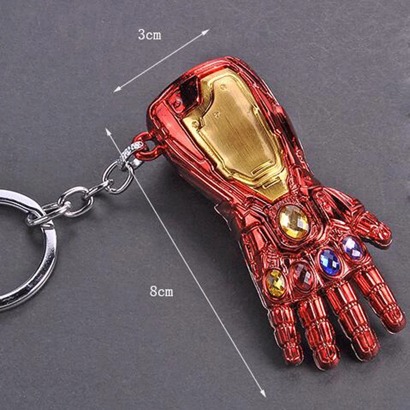 Горячая Marvel Мстители Железный человек сердечко, маска Молот Тора брелок Капитан Америка Человек-паук танос Бесконечность перчатки мужской подарок