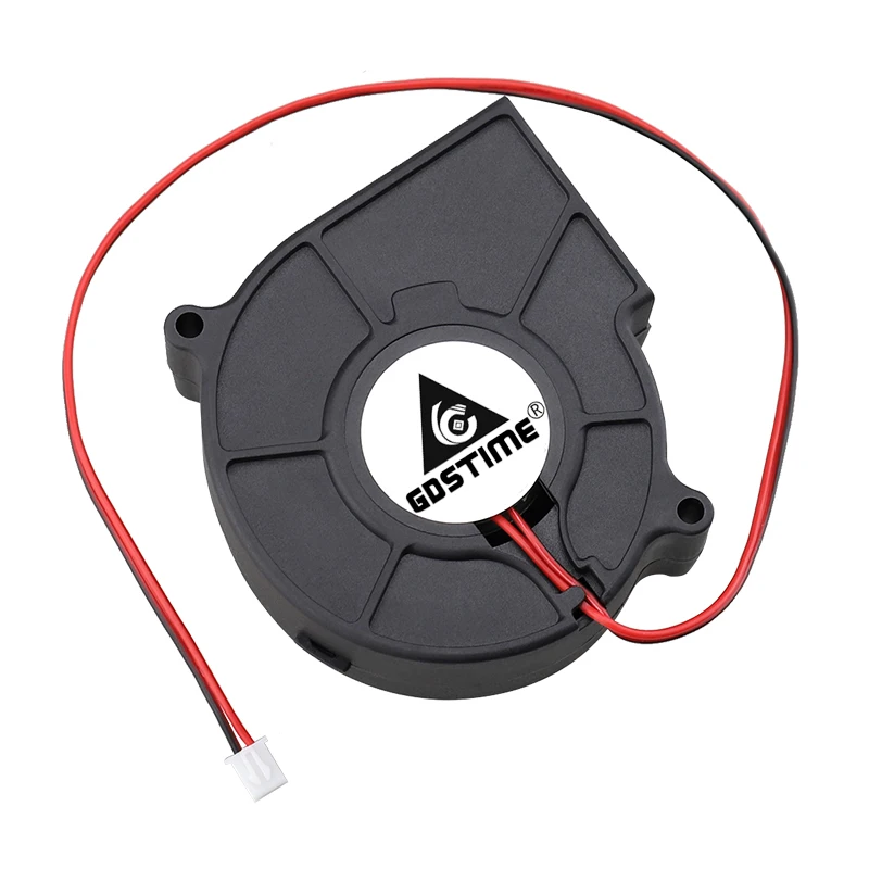 Gdstime-ventilador centrífugo dc 5v, 12v, 24v, 75mm