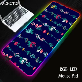 

Flower pattern RGB Large Gaming Starry Mouse Pad Gamer Led Computer pad Big Mat with Backlight for Keyboard Desk
