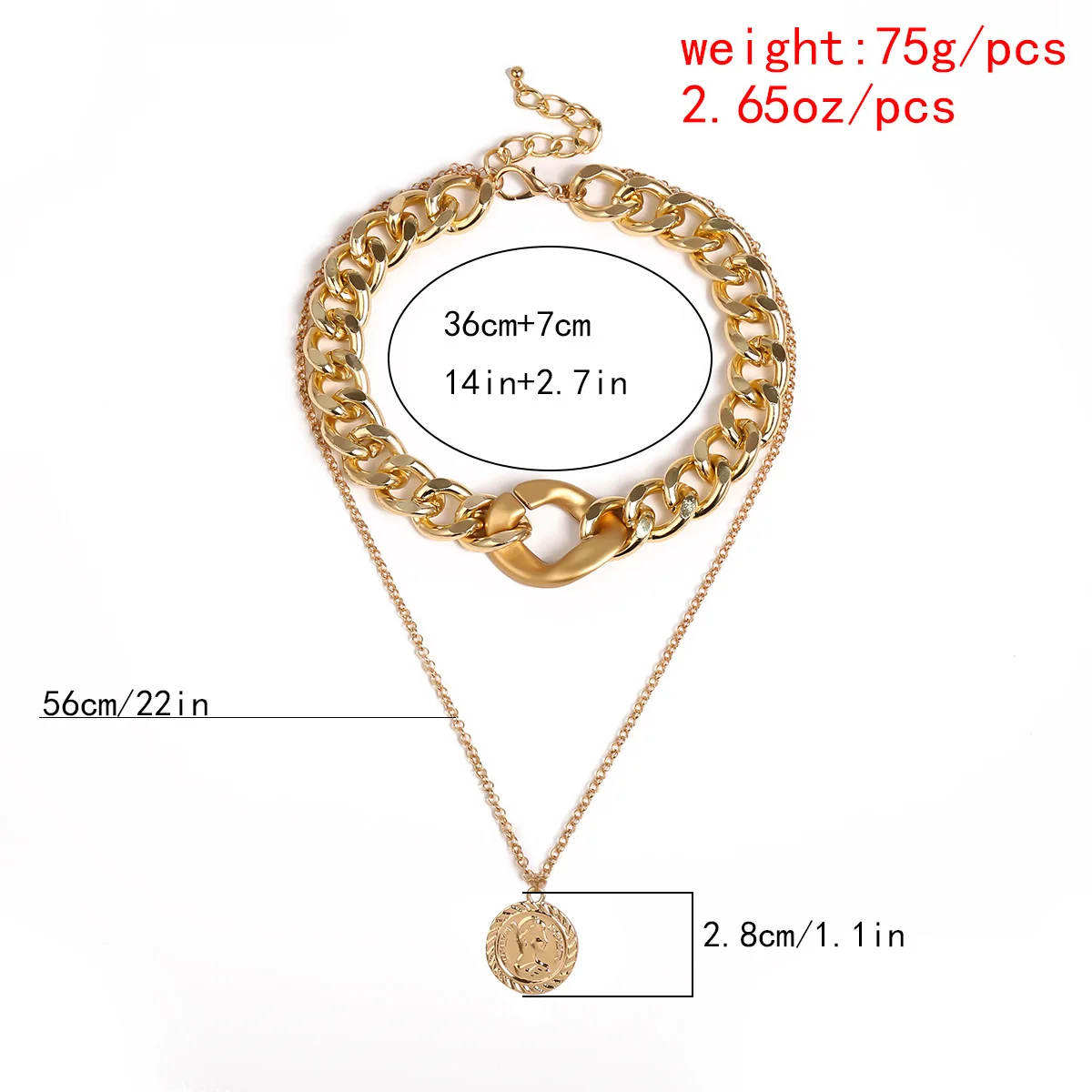 Готический большой чокер с массивной цепью ожерелье панк-рок позолоченное мужское ожерелье для женщин мужчин ожерелье хип-хоп модные ювелирные изделия