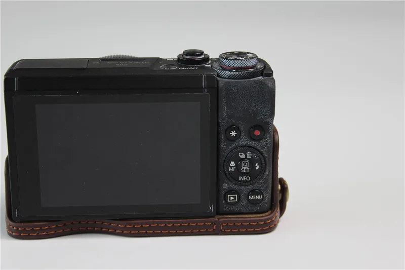 Натуральная Кожа Камера сумка чехол для Canon Powershot G7X Mark III G7XIII G7 X Mark III G7X III G7X3 Половина корпуса камеры Нижняя крышка