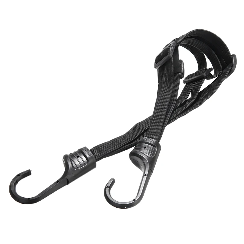 MAYITR Universal 60cm Motorcycle Luggage Mesh Strap Fixed Elastic Buckle Rope Motorcycle Helmet Net Bandage Black