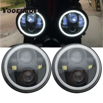 

2x 5.75 inch led headlight Hi/Lo beam halo for Triumph Rocket iii 3 & Speed Triple & Street Triple & Thunde 5 3/4" projector