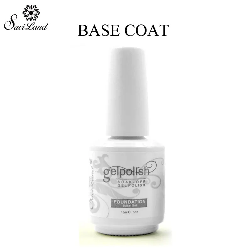 Base coat Saviland длительного действия Гель-лак праймер основа и верхнее покрытие отделка верхнее покрытие УФ-гель для ногтей замочить-офф лак - Цвет: Base coat