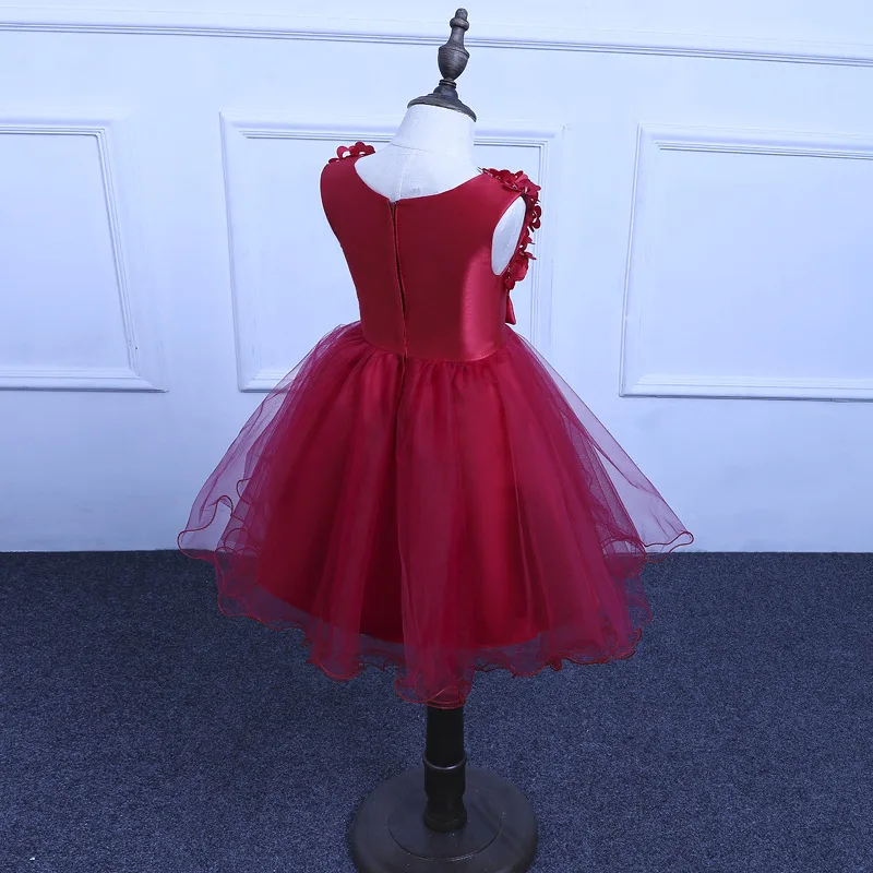 

2019 New Style Summer Girls Dress Flower Princess Tailing Formal Dress Flower CHILDREN'S Dress Wedding Dress