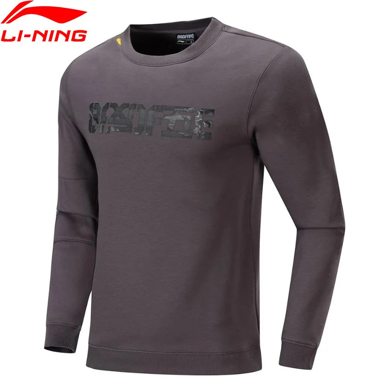  Li-Ning мужские толстовки BAD FIVE, теплые флисовые повседневные спортивные топы с подкладкой из 65% полиэстера 35% хлопка li ning, AWDP581 MWW1630 