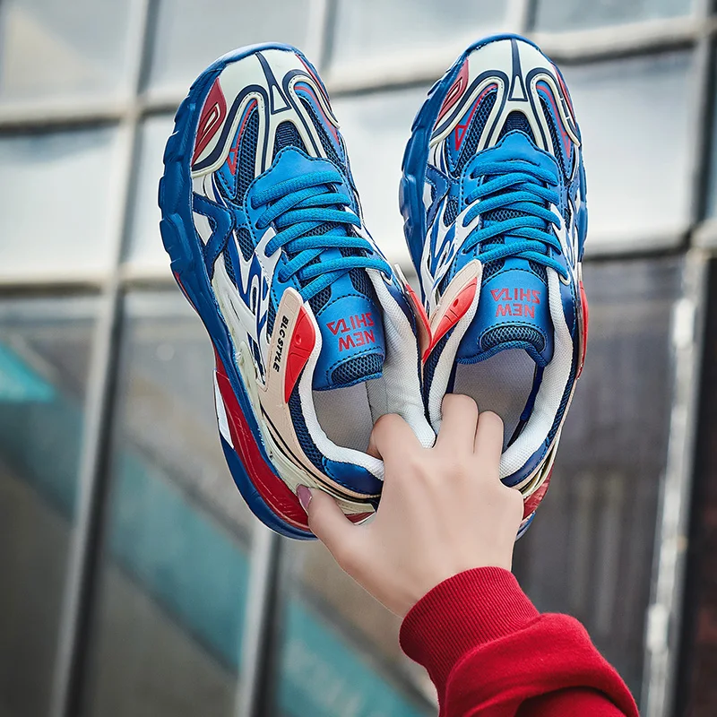 Couple sports shoes new net red breathable running shoes lace non-slip jogging shoes fitness training shoes student shoes