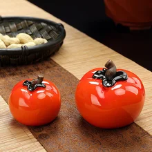 Творческий Цвет Изменение хурма чай полиэтилентерефталатная Смола моделирование томатов ремесло кунг-фу чайный лоток орнамент домашний декор чайные аксессуары