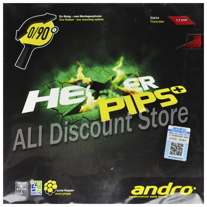 Andro настольный теннис резиновый Hexer Pips+ сырой резины пинг понг Tenis De Mesa