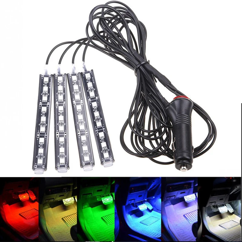 

9 smd RGB color car inside decoration light with App control