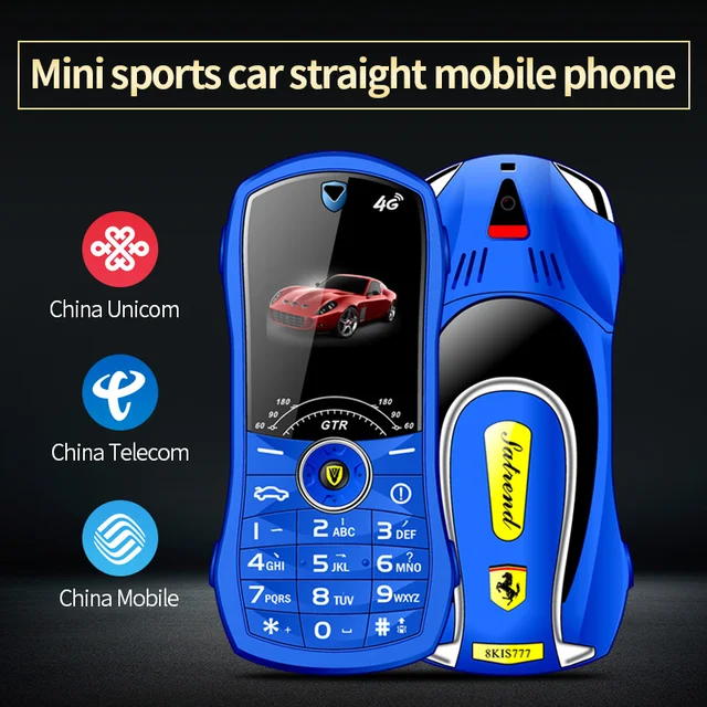 V7 Car Model Mobile Phone 1.8 inch Push Button Mini Car Key Student Dual Sim MP3 Vibration Telephone Can Add Russian Keyboard 3