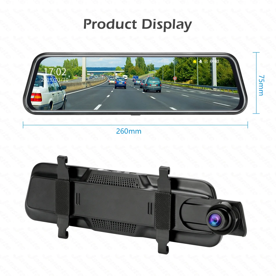 1" Автомобильный видеорегистратор с сенсорным экраном 1080P фронтальная/задняя камера с двойным объективом авто камера видео рекордер зеркало заднего вида резервная камера s для вагона