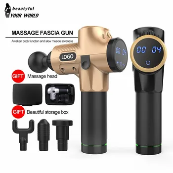 

3300r/min Therapy Massage Guns 20 Gears Muscle Massager Pain Sport Massage Machine Relax Body Slimming Relief 4 Heads With Bag