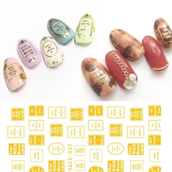 

3D Nail Stickers Mixed Japanese Style Letter Nail Art Sticker DIY Manicuring Decoration Tip