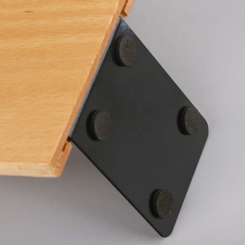 Organizador de escritorio de madera natural, sujetalibros antideslizantes para oficina y hogar, soporte para libros