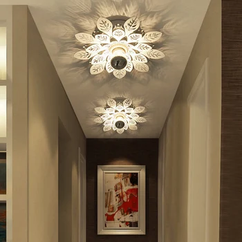 

Hallway Lamp Bedroom Wall Lamp Nordic Ceiling Lamp Flower Shape Corridor Study Living Room Dining Room Yellow LED Bulb
