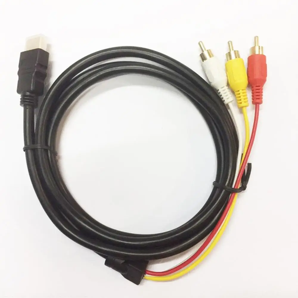 HDMI к 3RCA AV композитный M/M Разъем Кабель адаптер Шнур передатчик| |