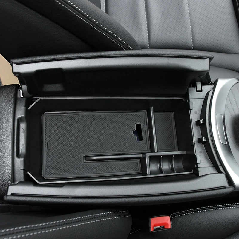Автомобильная центральная консоль подлокотник коробка для хранения Контейнер лоток Органайзер аксессуары для Mercedes Benz C Glc класс W205