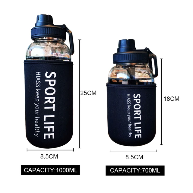 YOMDID Creative Water Bottle Glass Drink Bottles For Camping Hiking Climbing Sport Bottle Portable Bottle Drinkware Eco-friendly 6